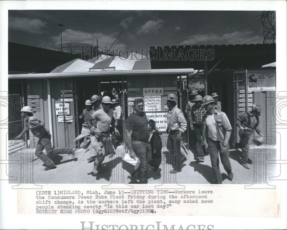 1984 Press Photo Power Atomic Plant Midland