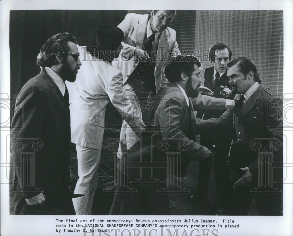 1974 Press Photo Final Act Conspiracy Brutus Julius