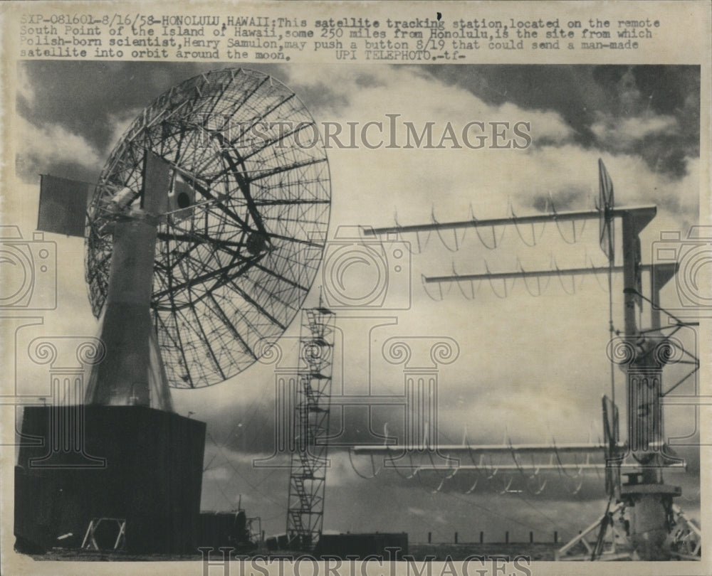 1958 Press Photo Satellite History U S