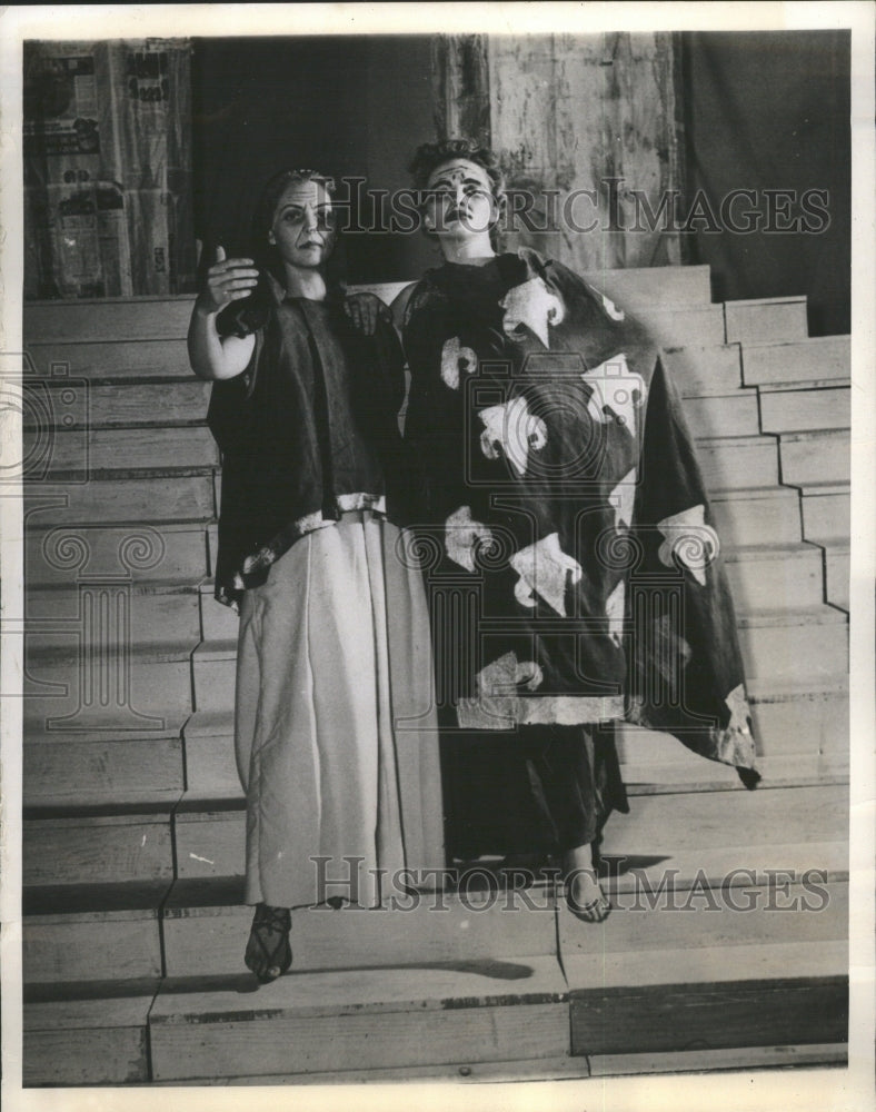 1937 Press Photo Wells College Production