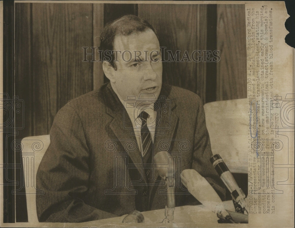 1968 Press Photo Source Andronicus Stanford Medical