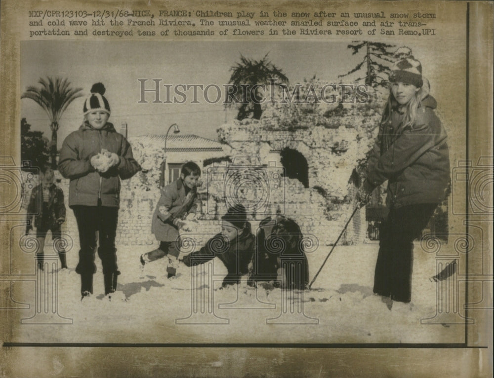 1969 Press Photo France Weather