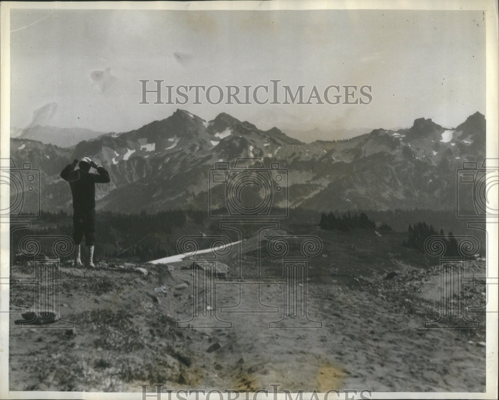 1929 Press Photo Mr. Bainier USS California Mountains