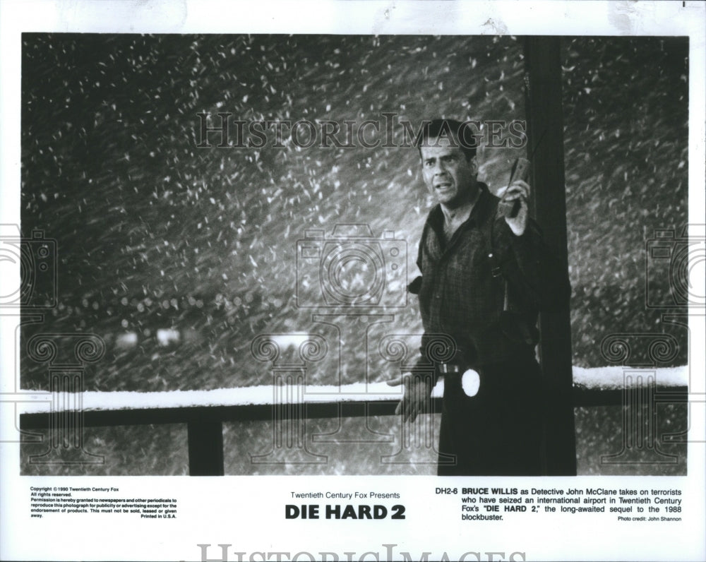 1991 Press Photo Walter Bruce Willis Die Hard2 Actor