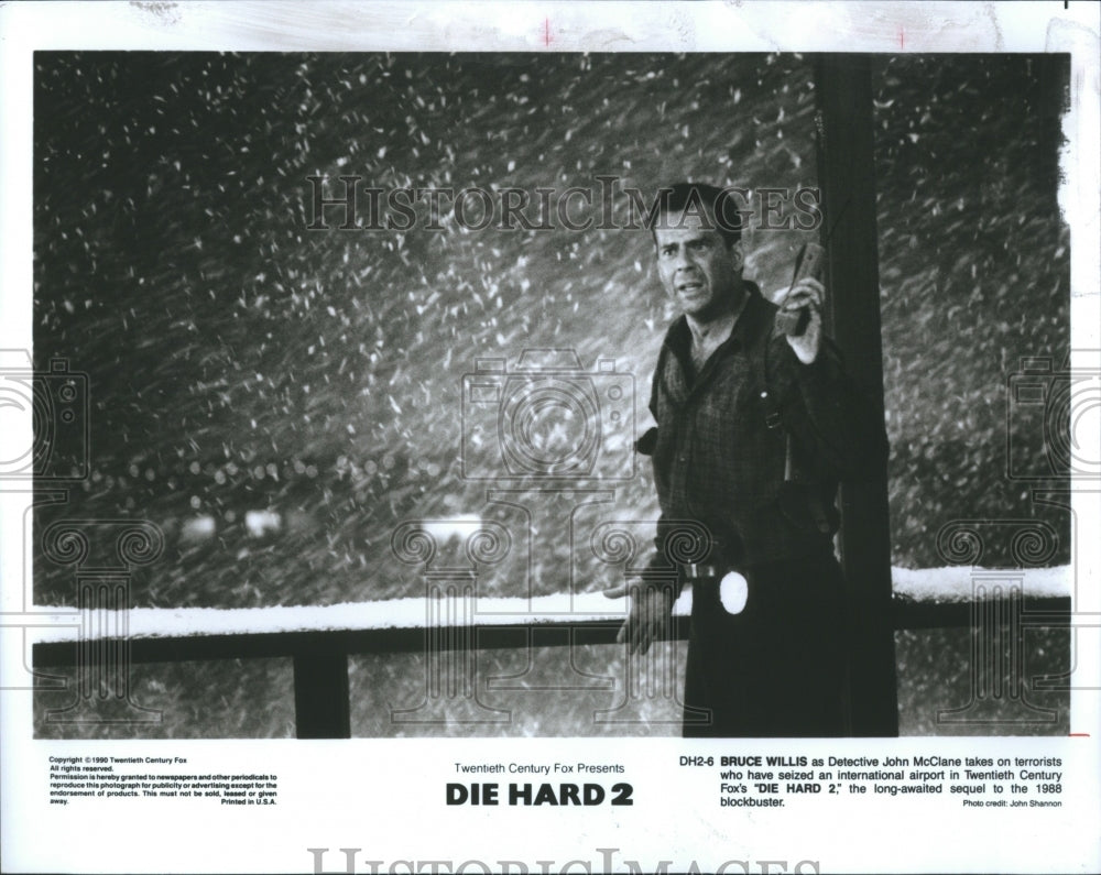 1990 Press Photo Walter Bruce Willis Actor Die Hard 2