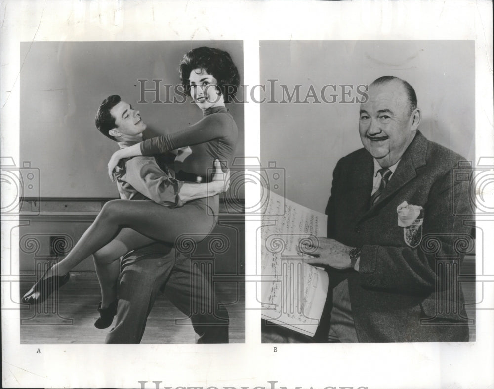 1964 Press Photo Carol lawrence Comedian Kelly Brown