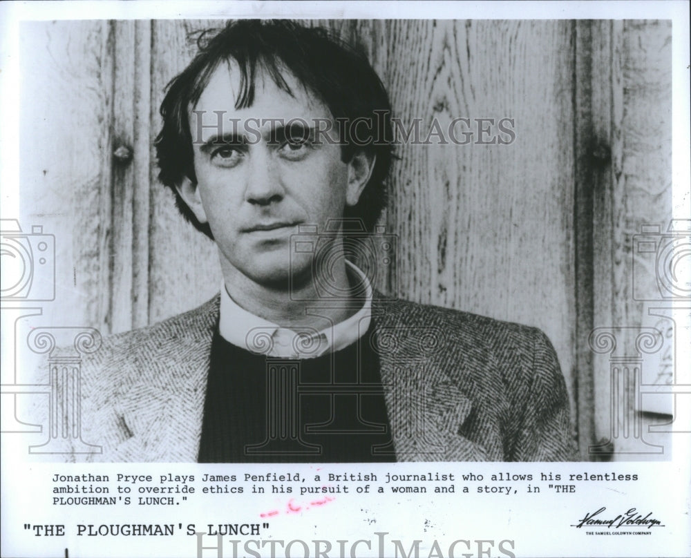 1985 Press Photo Jonathan Pryce Ploughman Lunch Women