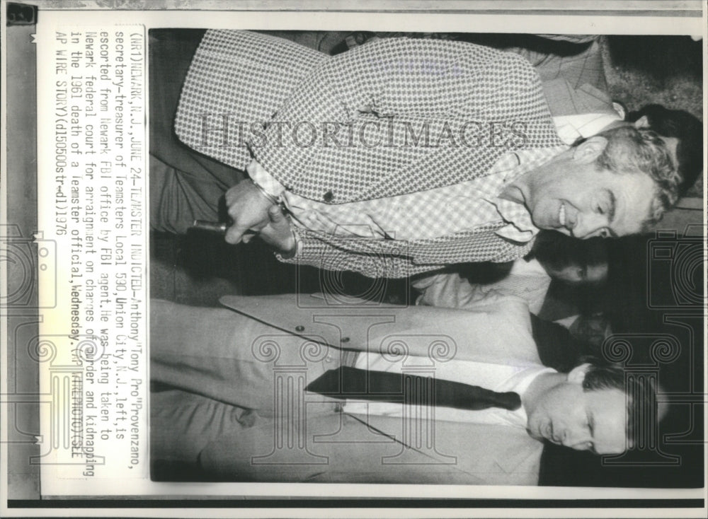 1976 Press Photo Anthony Provenzano Secretary Teamster