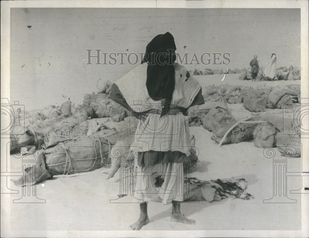 1969 Press Photo Man on Sahara Desert.