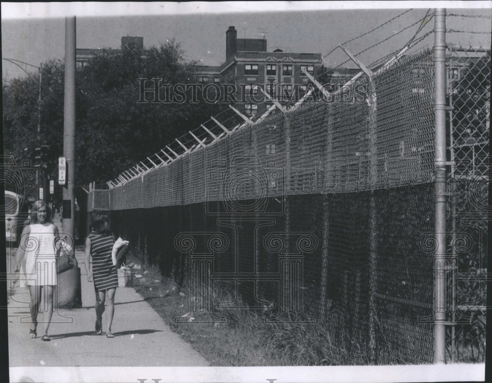 1968 Press Photo The fence around the Saddle and Cycle