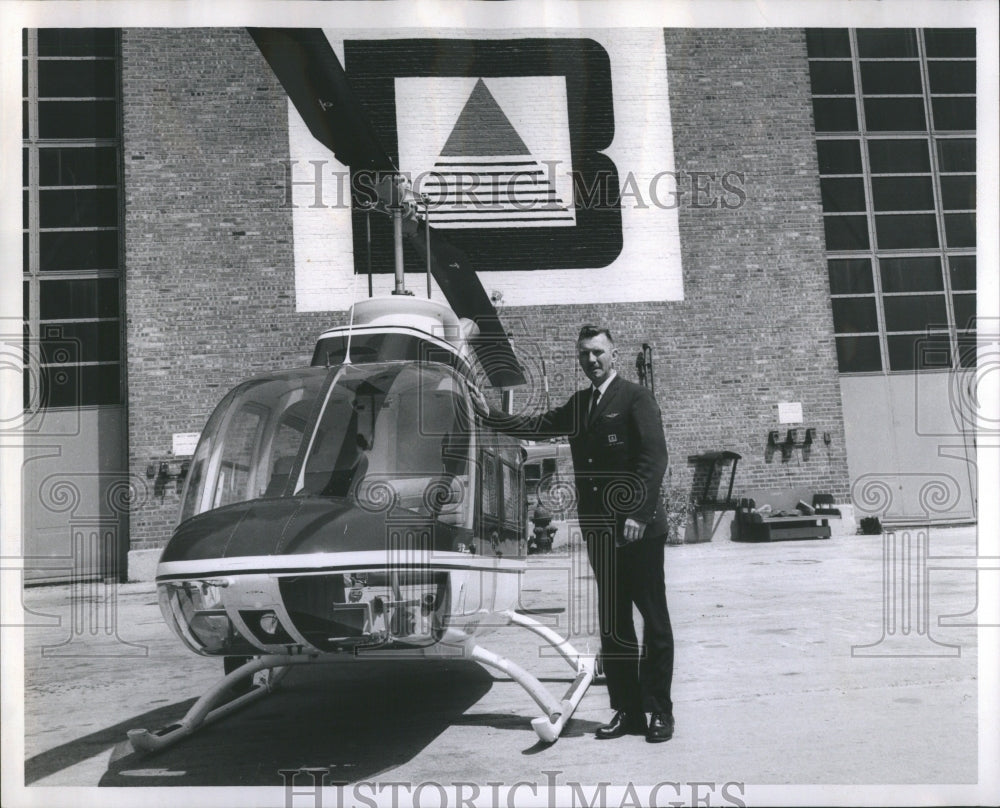 1967 Press Photo Traffic Helicopter