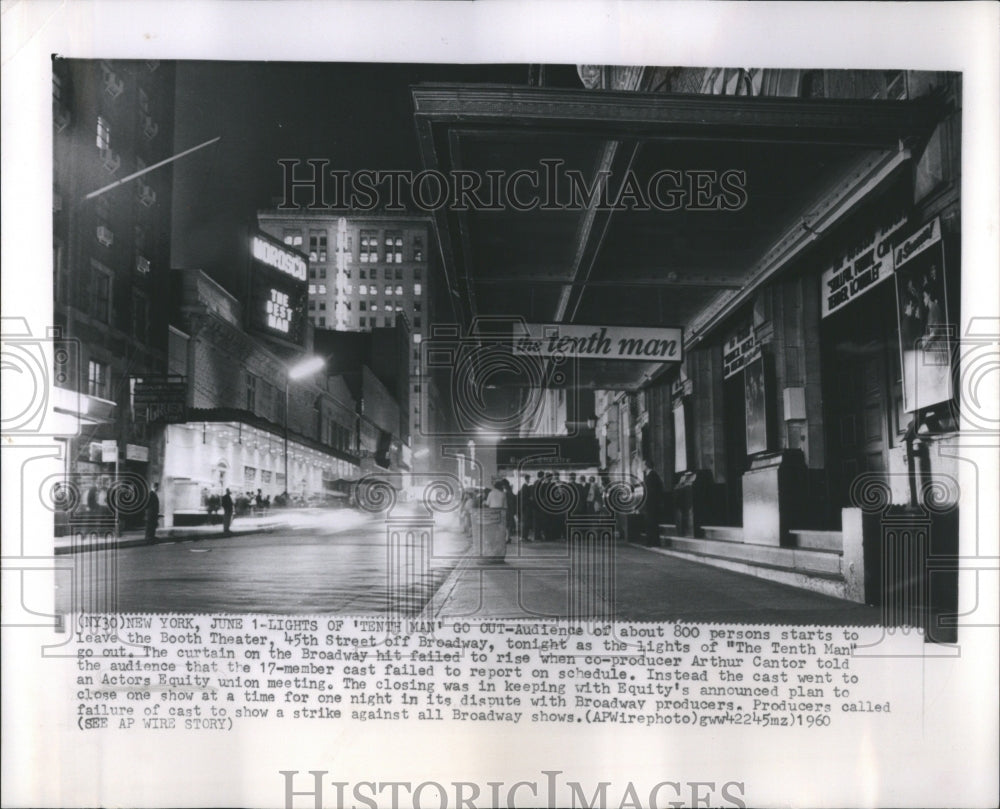 1960 Press Photo The Tenth Man No Show Cast