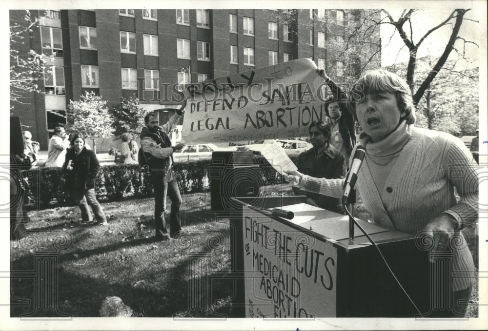 1977 Press Photo Ralley for Abortions