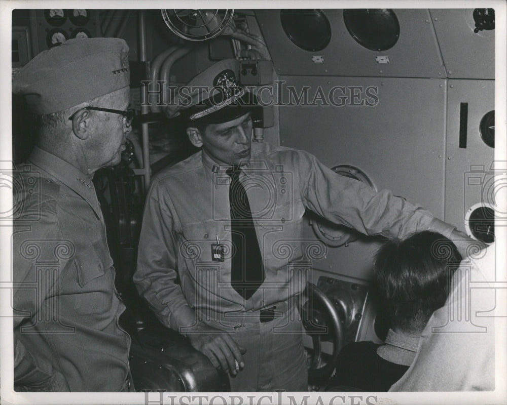 1955 Press Photo Admiral Robert Carney naval Operation