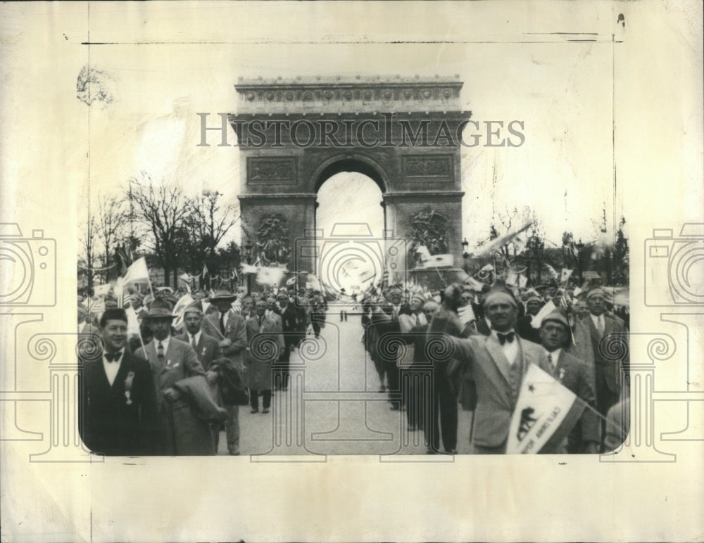 1989 Press Photo American Legion marching