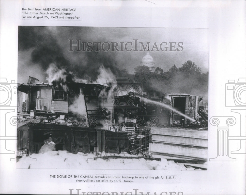 1963 Press Photo Capital provides Ironic Shantyvilles