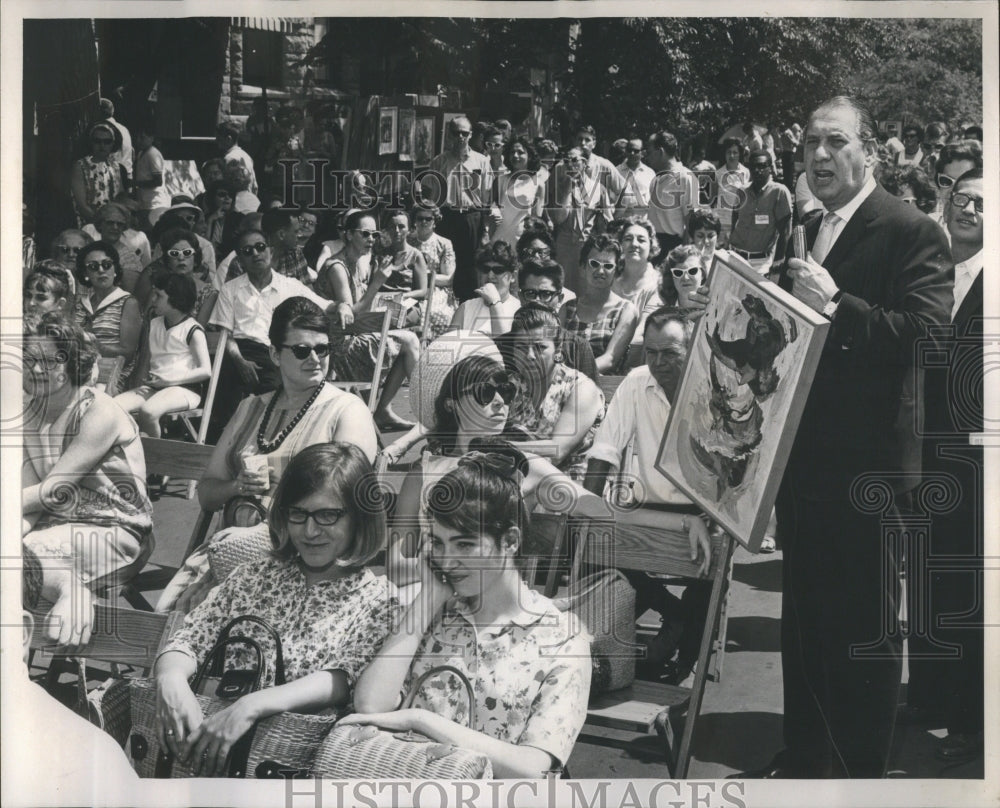 1964 Press Photo Old Town Art Charity Auction