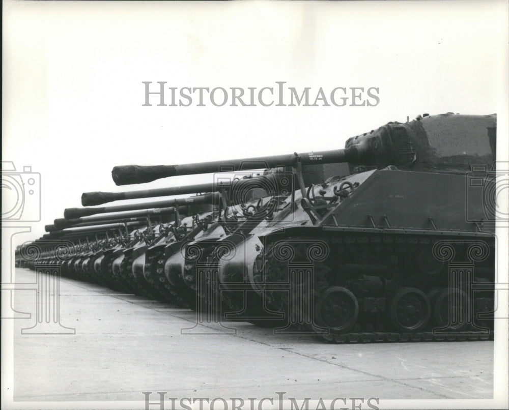 1950 Press Photo Red River Arsenal Cocooned Armor Mdap