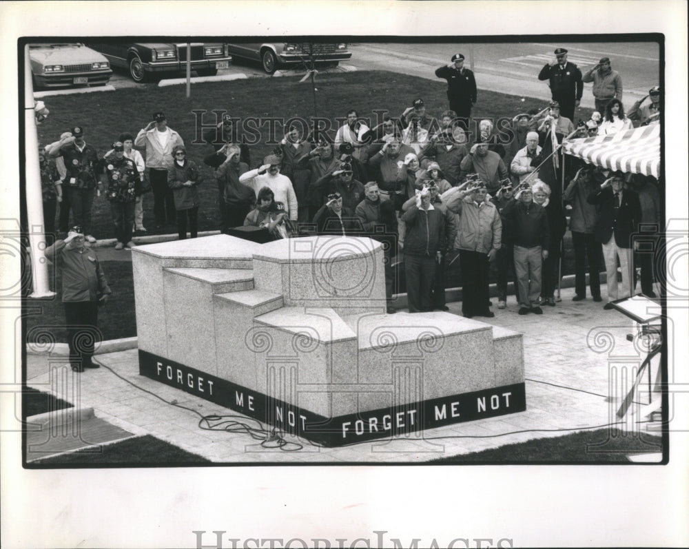 1989 Press Photo Veterans War Memorial American McAllen