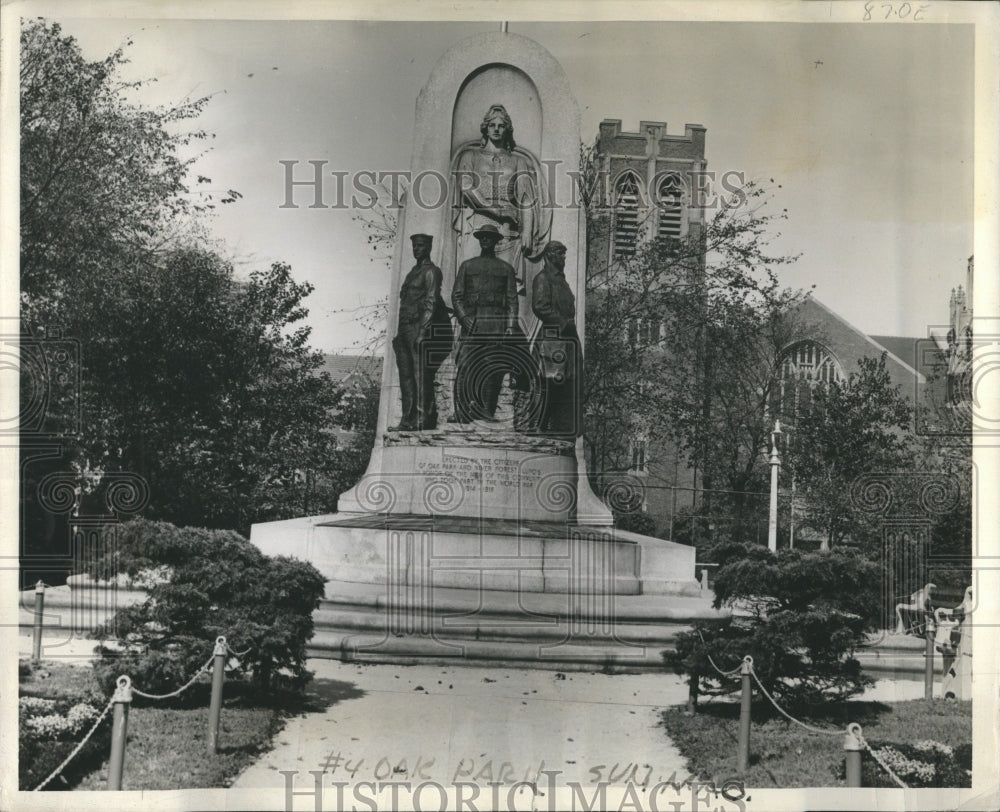 1938 Press Photo Scoville Park Monument World War