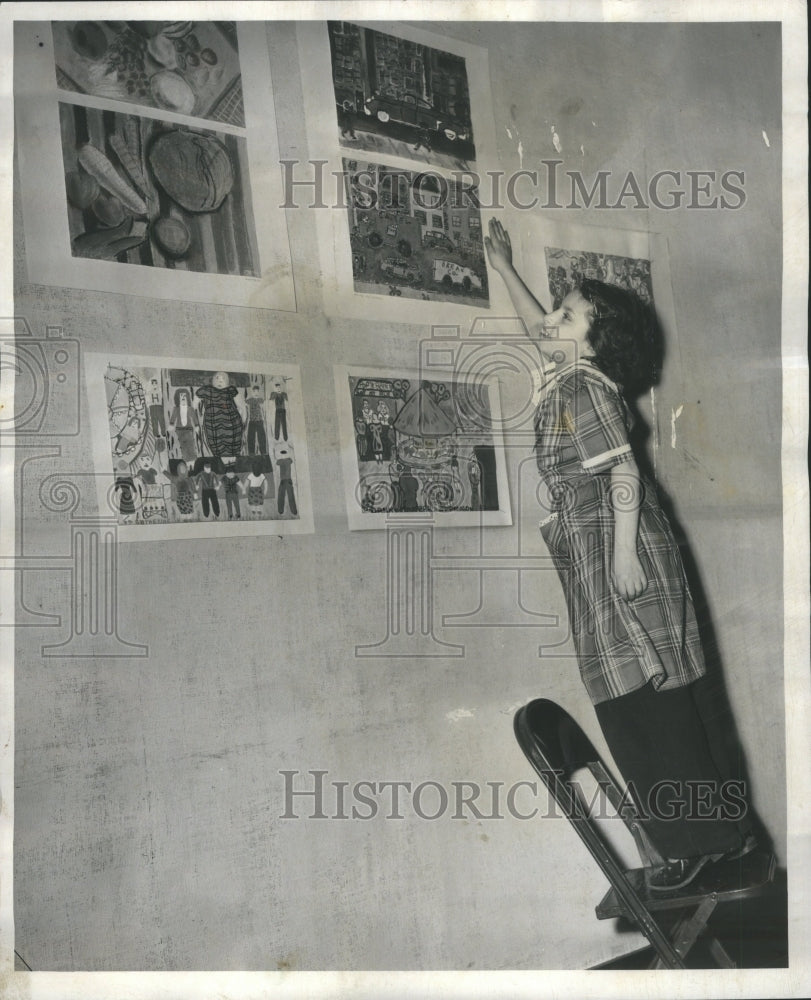 1952 Press Photo Exhibition Palnina School