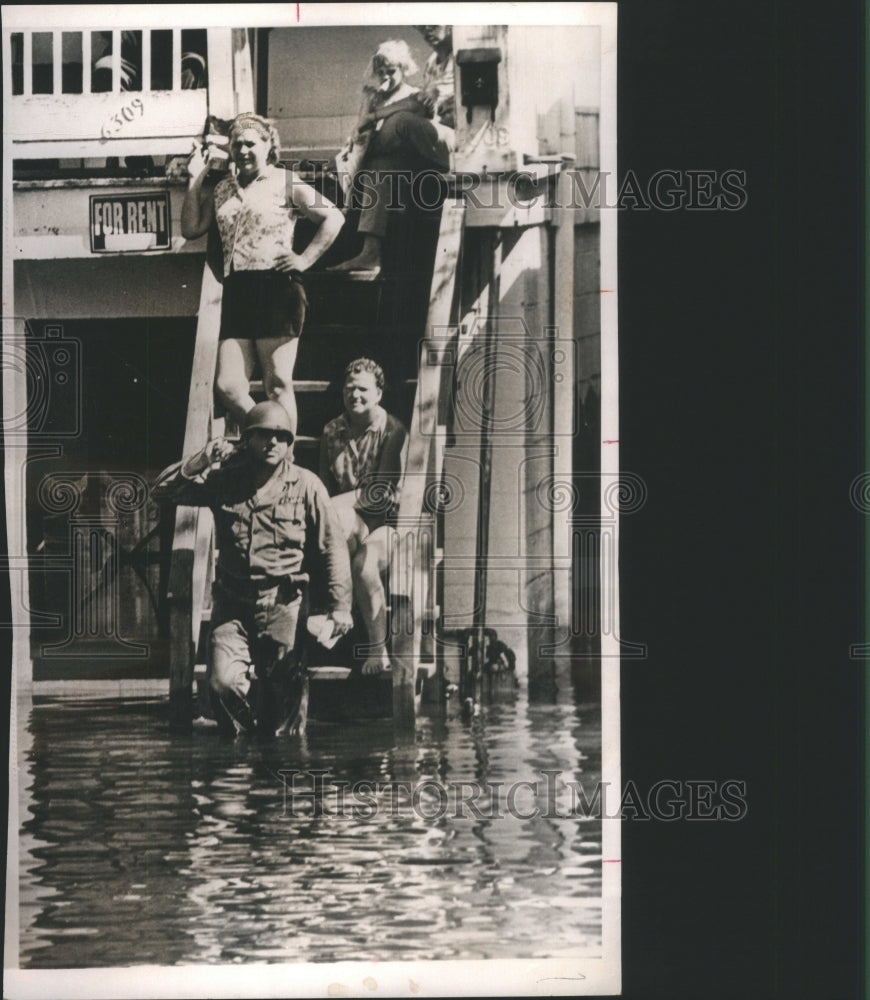 1965 Press Photo Flooded section of New Orleans