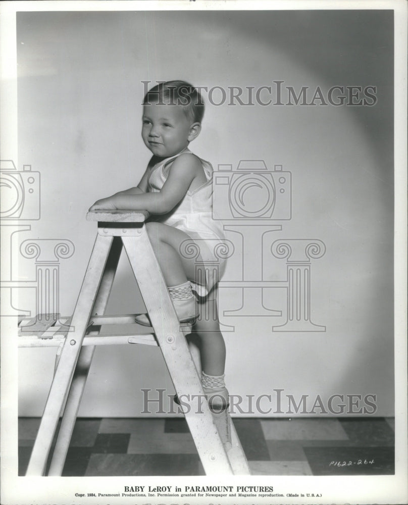 1934 Press Photo Baby LeRoy, Paramount&#39;s youngest star