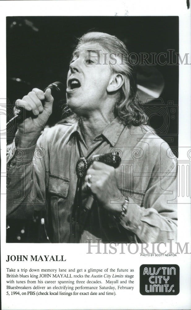 1994 Press Photo John Mayall at Austin City Limits