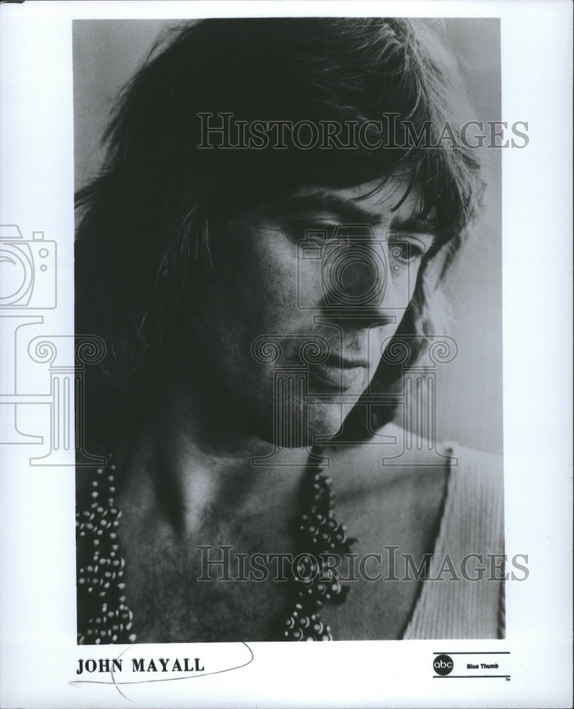 1975 Press Photo John Mayall,blues singer/instrumentist