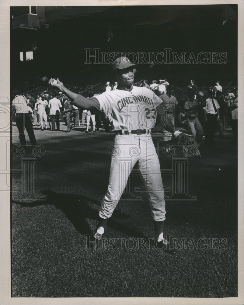 1971 Press Photo Lee May Cincinnati baseball player