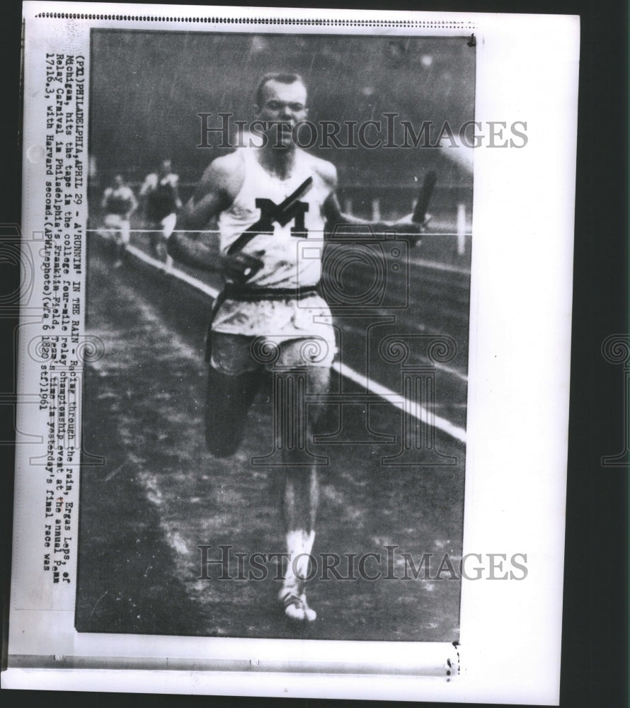 1961 Press Photo Ergas Leps (Relay)