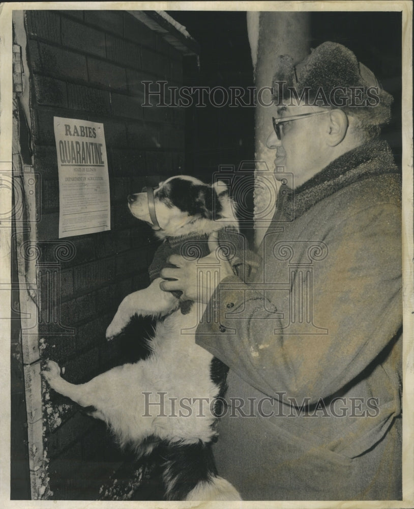 1953 Press Photo Edward Goodman Spots Sign Dr Bundesen