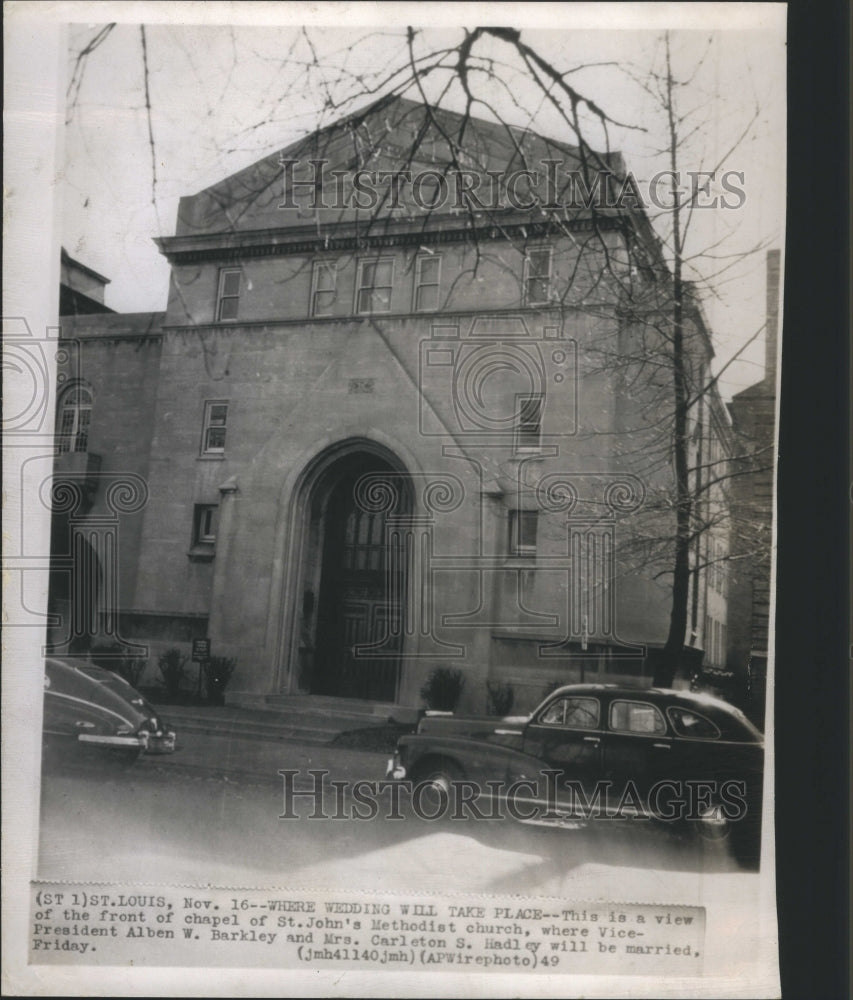 1949 Press Photo John&#39;s Methodist Church Chapel