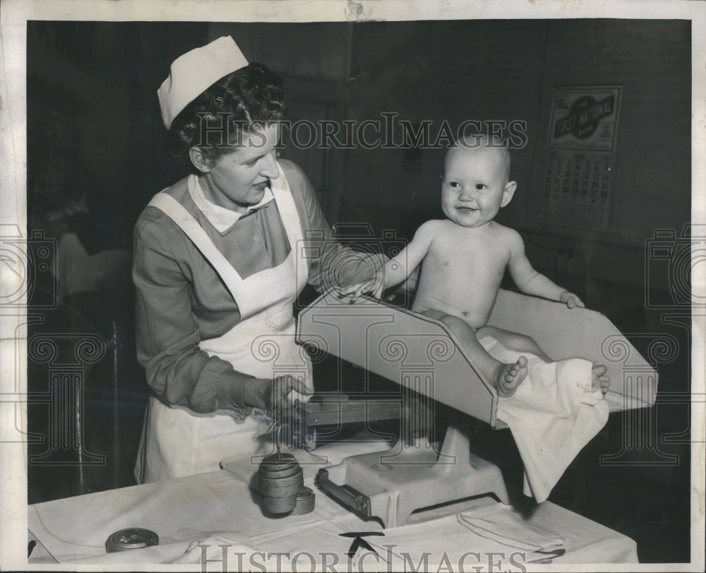 1947 Press Photo Infant Welfare Soc. 1401 No. Bosworth