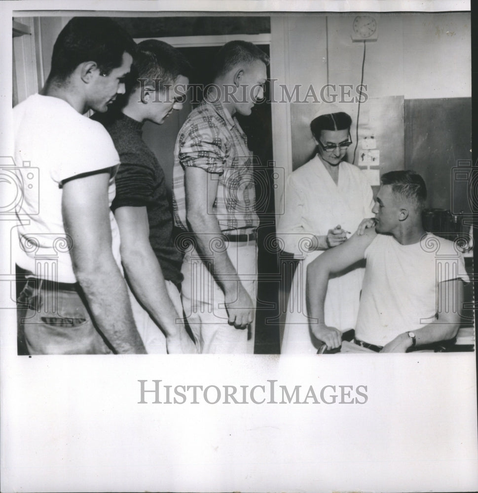 1957 Press Photo Jack Falter Asian Fla Needline State