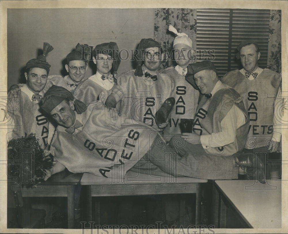 1947 Press Photo Armvets Sad Sacks elect officers