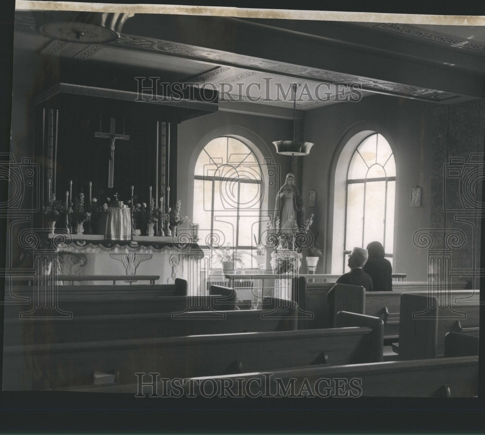 1952 Press Photo Villa Scalabrini Peter Bonazzi Chapel