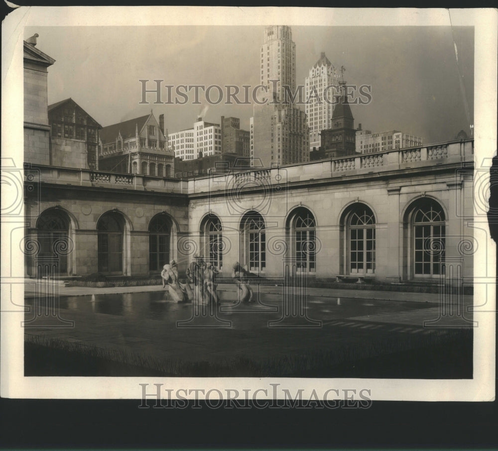 Press Photo Friction Fountain Carl Milles Canal Water