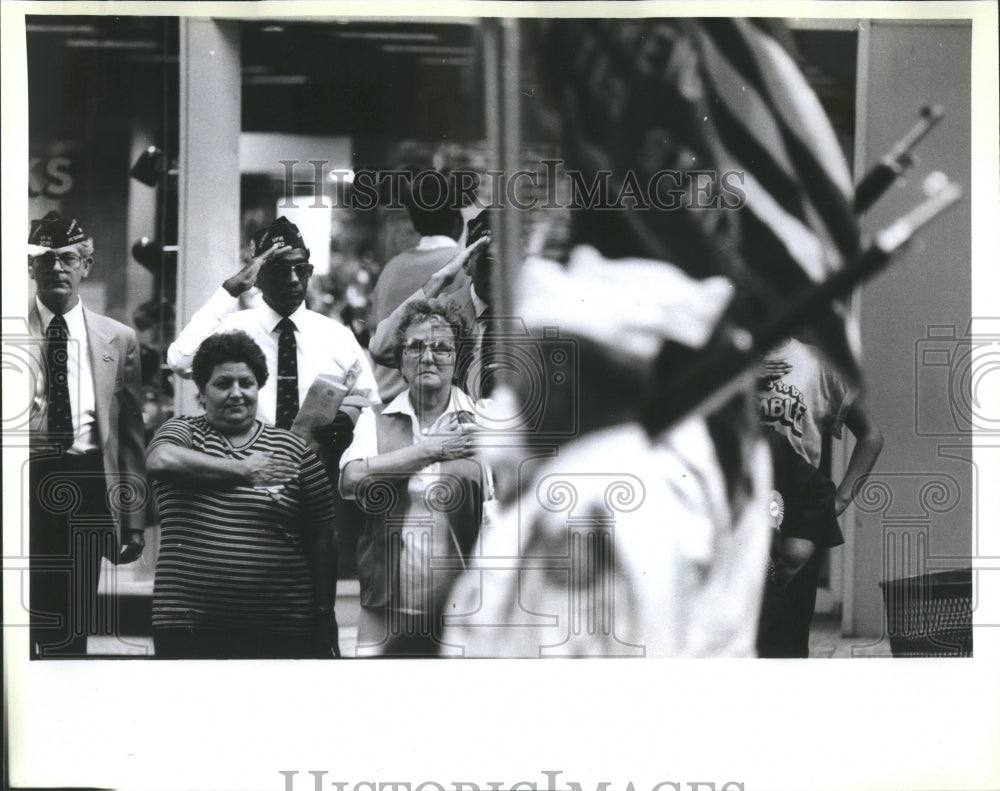 1988 Press Photo Veterans Foreignwars Michigan Colors