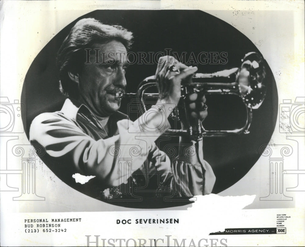 1980 Press Photo Carl Hilding Doc Severinsen Pop Jazz