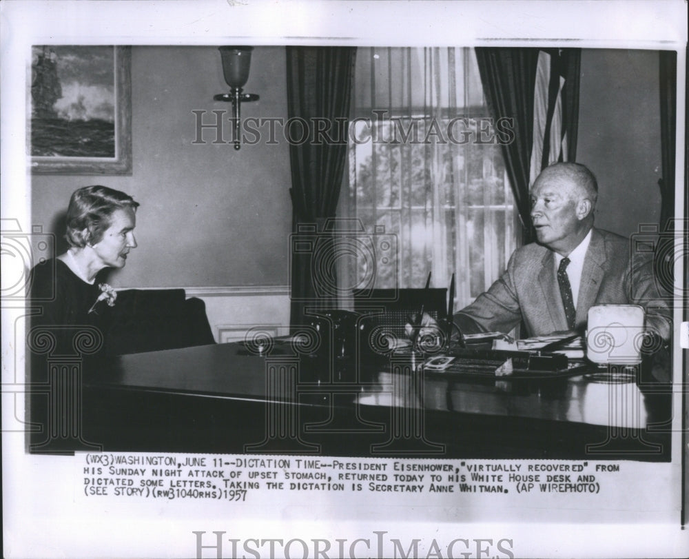 1957 Press Photo President Eisenhower