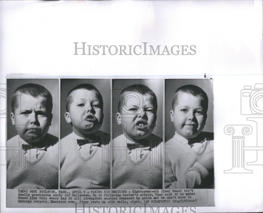 1959 Press Photo Face Human Case Surface Head Skin Chin