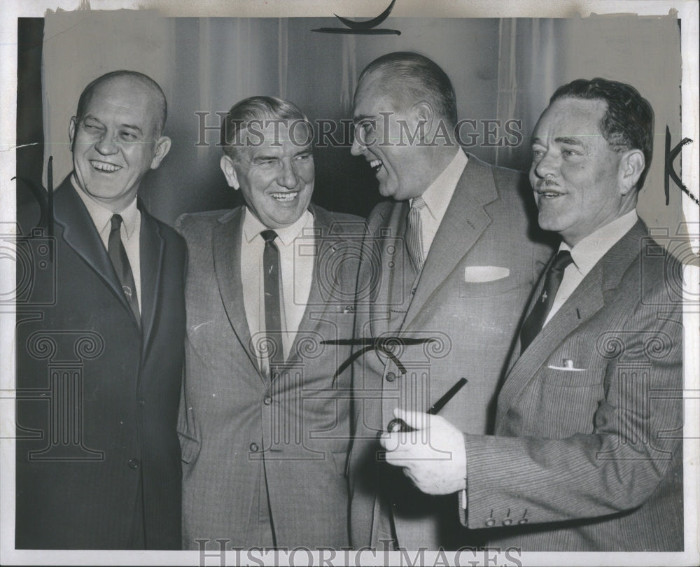 1958 Press Photo John Gordon Harold E Churchill Colbert