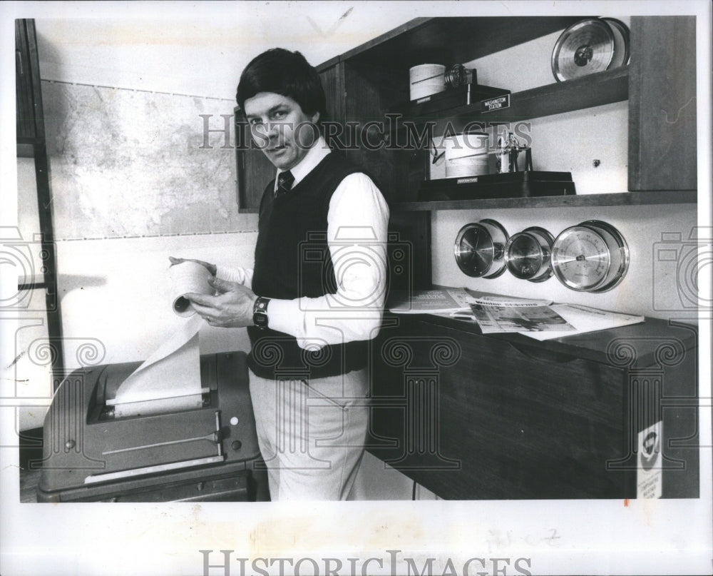 1978 Press Photo John Huablee Weathers station