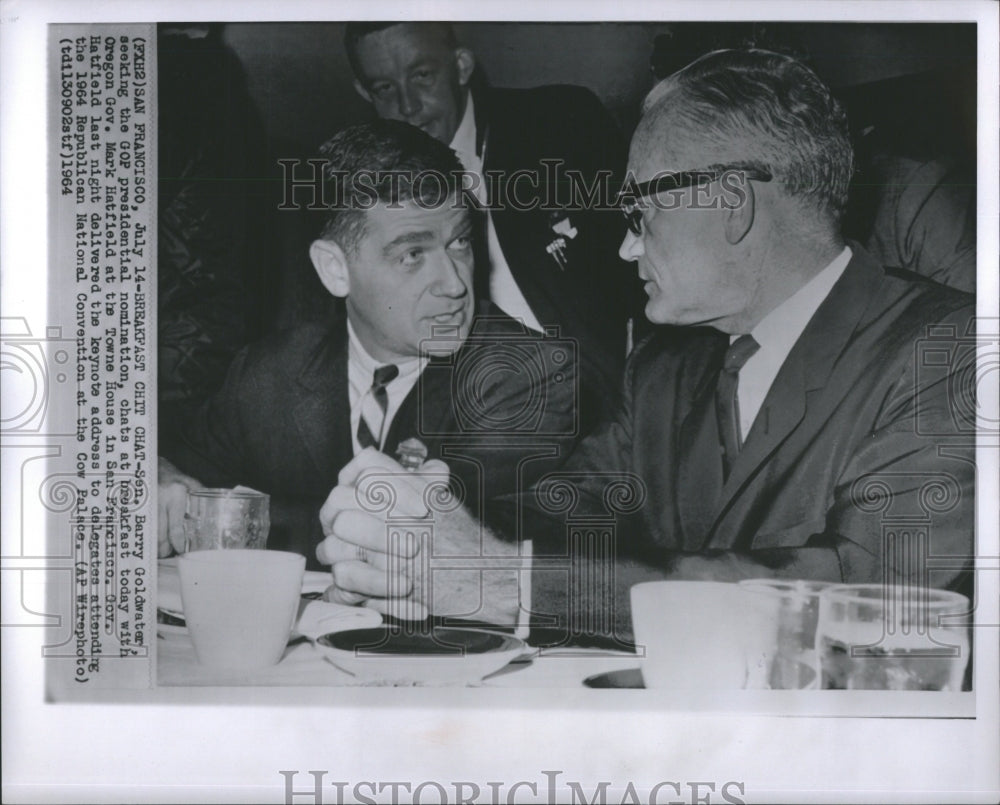 1964 Press Photo Sen FranciscoBarry Goldwater OregonGov