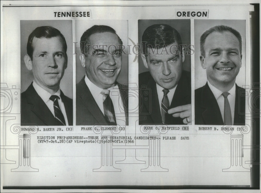 1966 Press Photo Election Preparedness Frank Clement