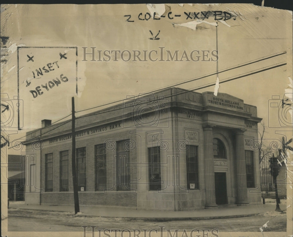 1934 Press Photo South Holland Trust Illinois