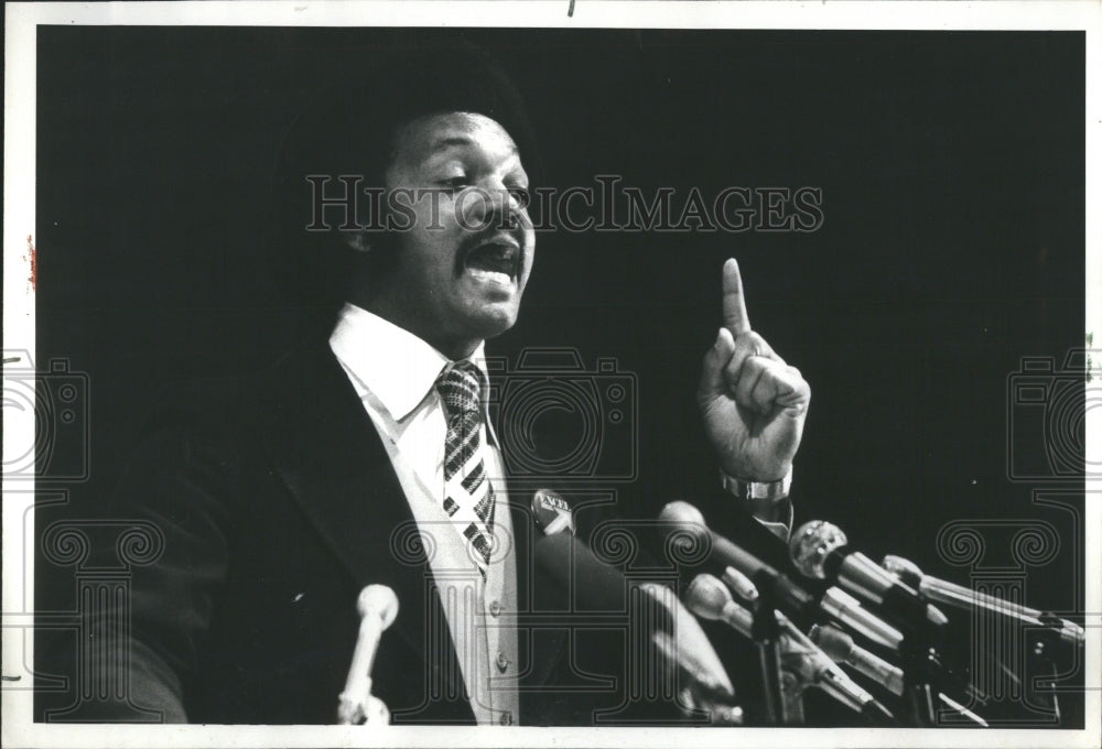 1978 Press Photo Jesse Louis Jackson Nazi World War