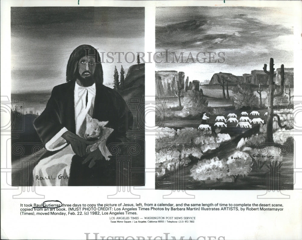 1982 Press Photo Raul Gutierrez Picture Jesus Time