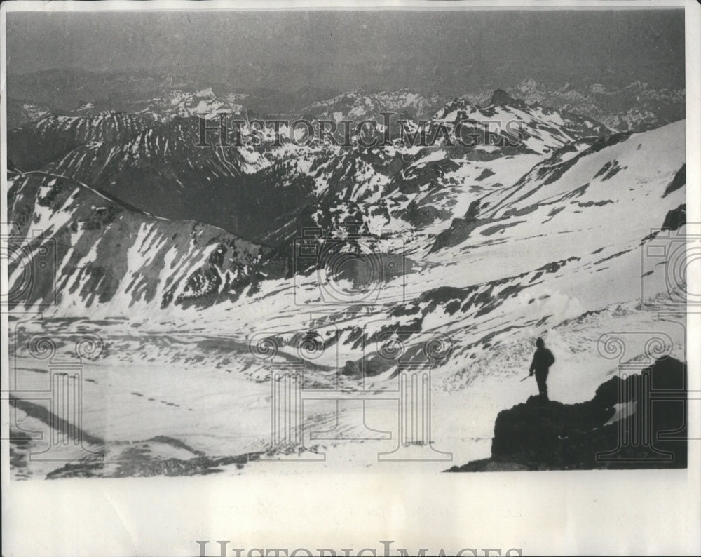 1929 Press Photo Feet Mount Rainier United States South